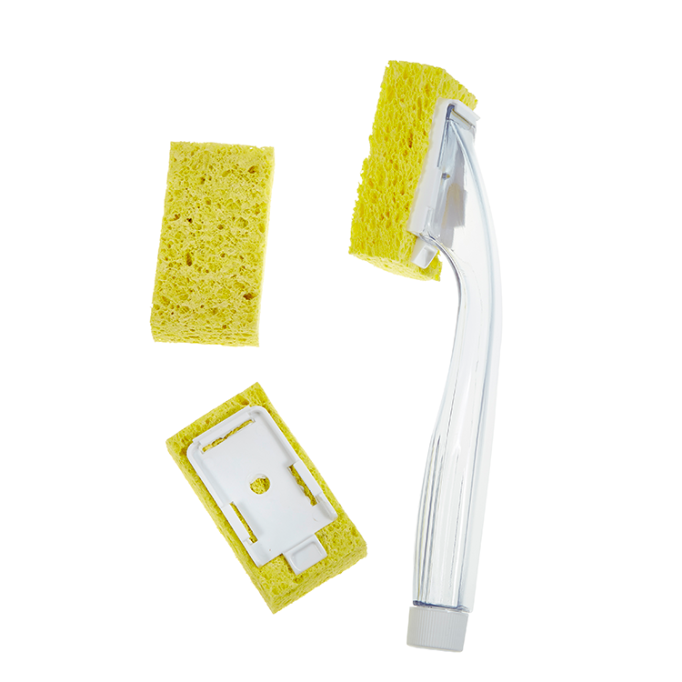 1 Pc Soap Dispenser Dish Sponge Cleaner Wand Brush Scrub Refill