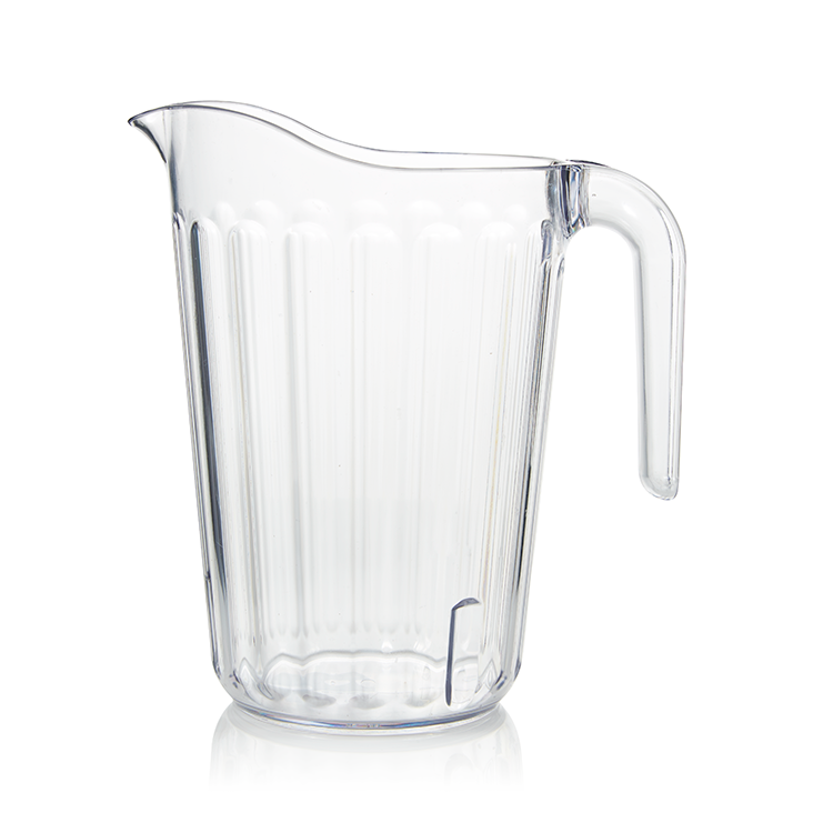 Arrow Home Products Clear Plastic Beverage Pitcher with Lid, 76 Ounce -  Thick-Walled Fruit Design, Made in the USA - Fill with Ice Water, Iced Tea  or
